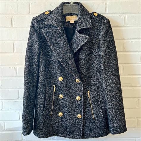 michael kors tweed peacoat